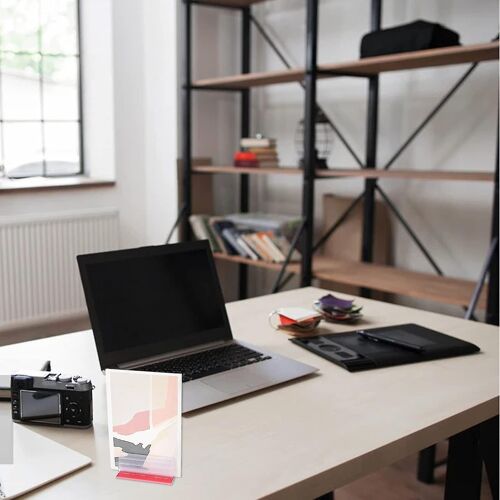 10 Pcs Support De Panneau En Plastique, 7.2x4.3x3.5cm Poster Menu Display Holder Auto-Adhésif Business Card Holder Stand