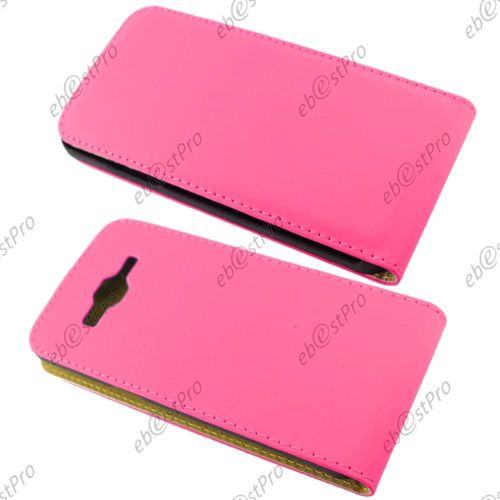 Ebeststar ® Mini Stylet + 3 Film Écran + Etui Pu Cuir À Rabat Housse Coque Ultra Slim Pour Samsung Galaxy Grand Prime Sm-G530f Value Edition Sm-G531f, Couleur Rose [Dimensions Precises De Votre Appareil : 144.8 X 72.1 X 8.6 Mm, Écran 5'']