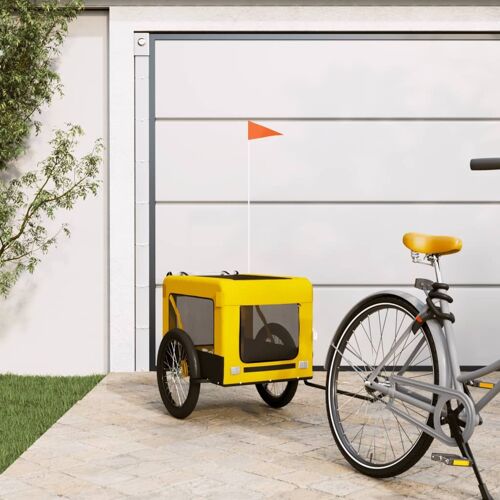 Vidaxl Remorque De Vélo Pour Animaux De Compagnie Jaune Et Noir