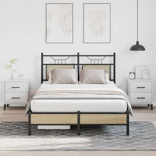 vidaXL Cadre de lit sans matelas chêne sonoma 120x190 cm