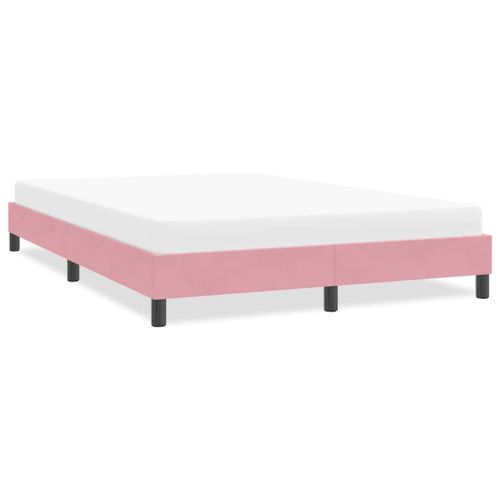 Vidaxl Cadre De Lit Sans Matelas Rose 160x220 Cm Velours