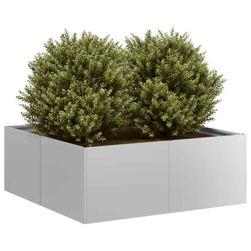 Vidaxl Jardinière 80x80x30 Cm Acier Galvanisé