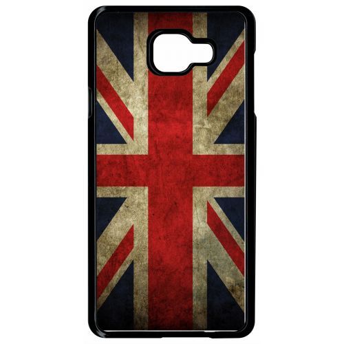 Coque Galaxy A7 (2016) - Drapeau Uk Royaume Uni Grunge Flag - Noir