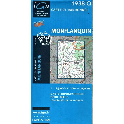 Monflanquin Ign 1938 O (1 : 25000 - 1 Cm = 250 M)
