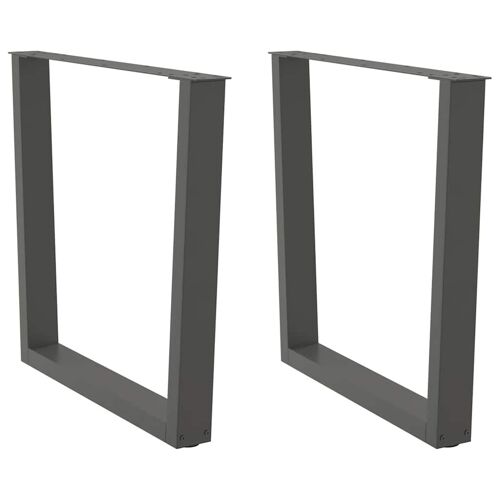 Vidaxl Pieds De Table À Manger Forme De V 2 Pcs 80x(72-73,3) Cm Acier
