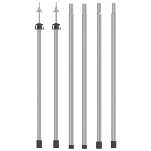Vidaxl MâTs De BâChe TéLescopiques 102-260 Cm 2 Pcs Aluminium