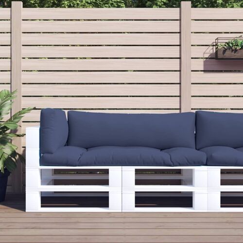 vidaXL Coussins de palette lot de 3 bleu marine tissu oxford