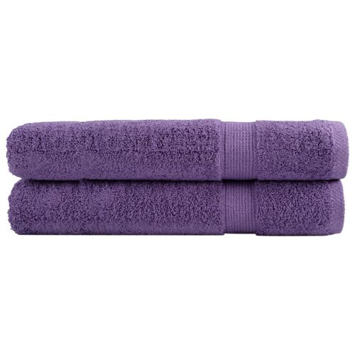 vidaXL Serviettes de qualité supérieure SOLUND 2 pcs violet 600 g/m²
