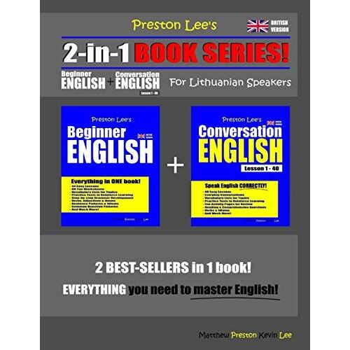 Preston Lees 2-In-1 Book Series! Beginner English & Conversation English Lesson 1 40 For Lithuanian Speakers (British Version)