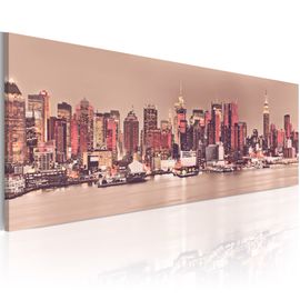 Tableau Villes New York - City of Light 120 x 40 cm