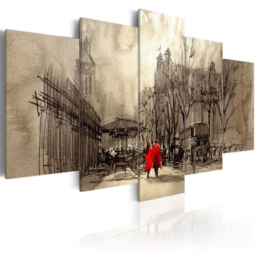 Tableau Vintage Romantic Stroll 100 x 50 cm