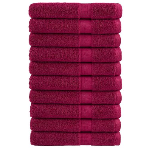 vidaXL Serviettes de sauna de qualité supérieure SOLUND 10pcs bordeaux