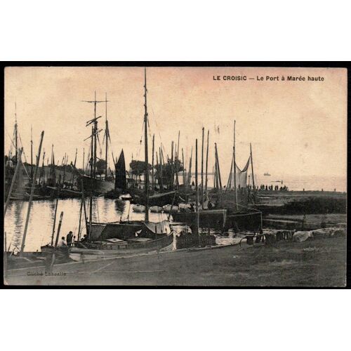 Carte Postale Ancienne, France, Loire Atlantique ( 44 ), Le Croisic, Le Port À Marée Haute