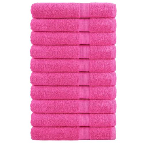 vidaXL Serviettes de sauna de qualité supérieure SOLUND 10 pcs rose