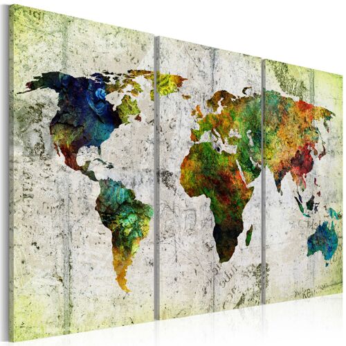 Tableau Cartes du monde Voyages colorés 2 90 x 60 cm