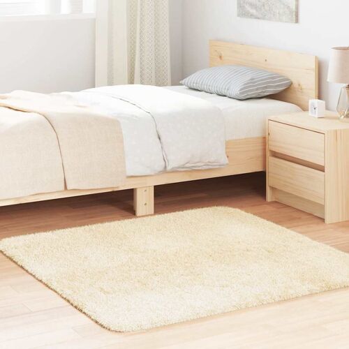 Vidaxl Tapis Shaggy À Poils Longs Navarra Crème 120x120 Cm Polyester