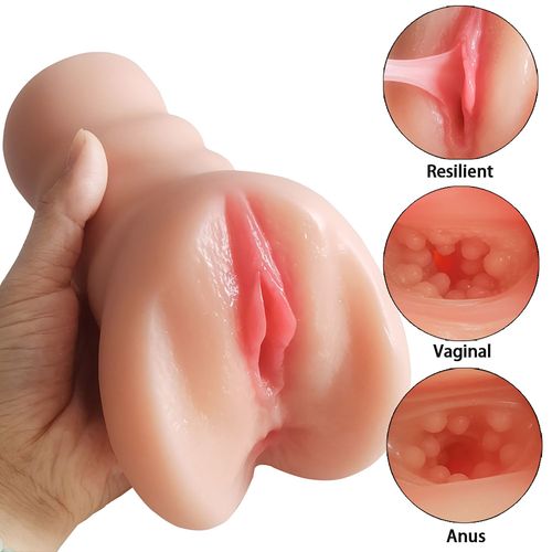 Masturbateur Homme,Sex Toys Vagin Réaliste Pussy Masturbation,Manuel Réaliste Vaginette Jouets Pour Adultes-17.5*10*8.5cm