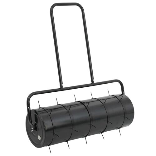 Vidaxl Rouleau À Gazon De Jardin Et Colliers D'aérateur 63 L Fer Acier
