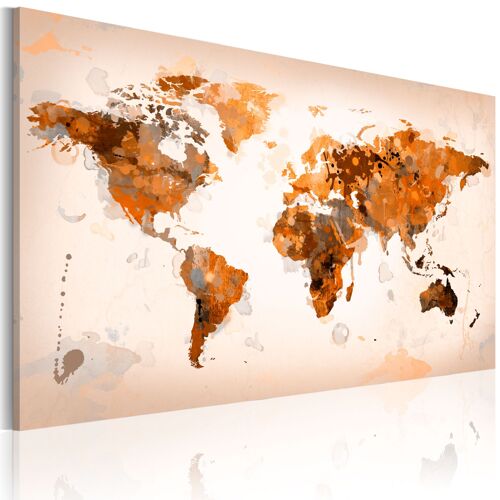 Tableau Cartes du monde Map of the World - Desert storm 90 x 60 cm
