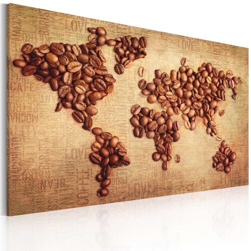 Tableau Cartes du monde Cafés du monde 120 x 80 cm