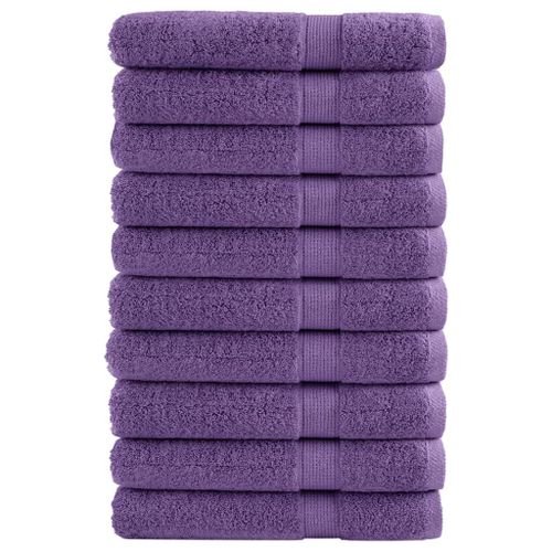 vidaXL Serviettes de sauna de qualité supérieure SOLUND 10 pcs violet