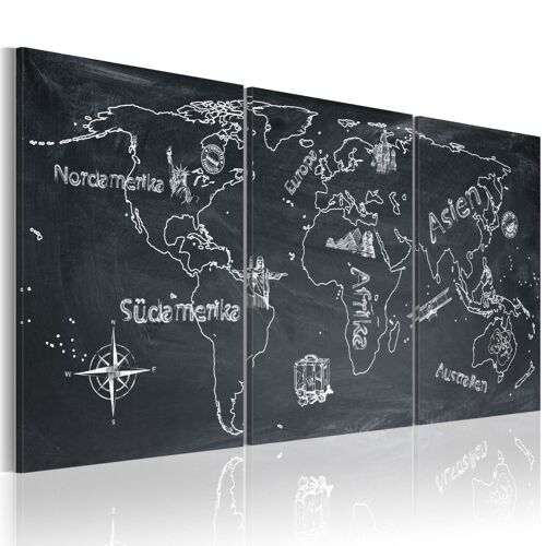 Tableau Cartes du monde Voyageur curieux (Allemagne) 60 x 30 cm