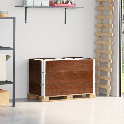 vidaXL Colliers de palette 3 pcs marron 100x50 cm bois de pin solide