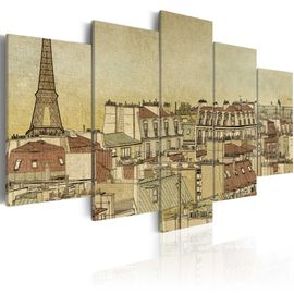 Tableau Vintage Paris au Siècle Dernier 200 x 100 cm