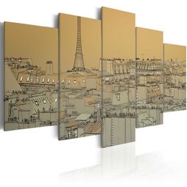 Tableau Vintage Ce bon vieux Paris (Vintage) 200 x 100 cm