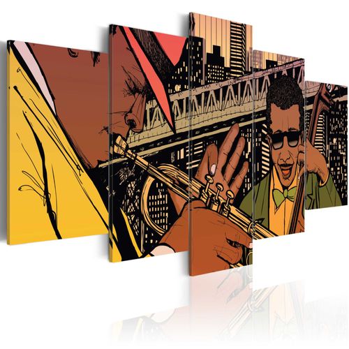 Tableau Nature morte Jazz à NYC 100 x 50 cm