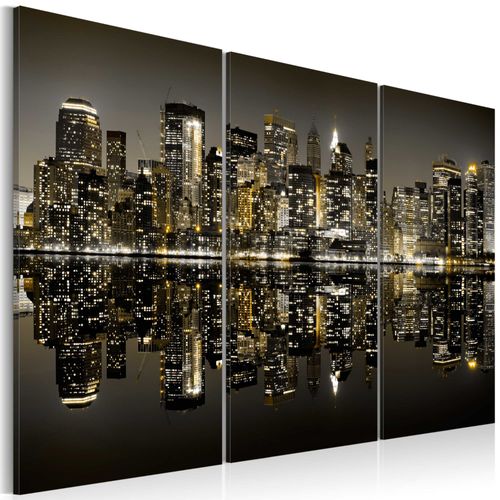 Tableau Villes L'Or de New York 90 x 60 cm