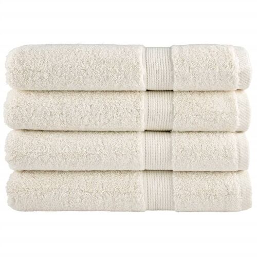 vidaXL Serviettes de sauna de qualité supérieure SOLUND 4 pcs crème