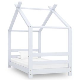 Vidaxl Cadre De Lit D'enfant Blanc Bois De Pin Massif 70x140 Cm