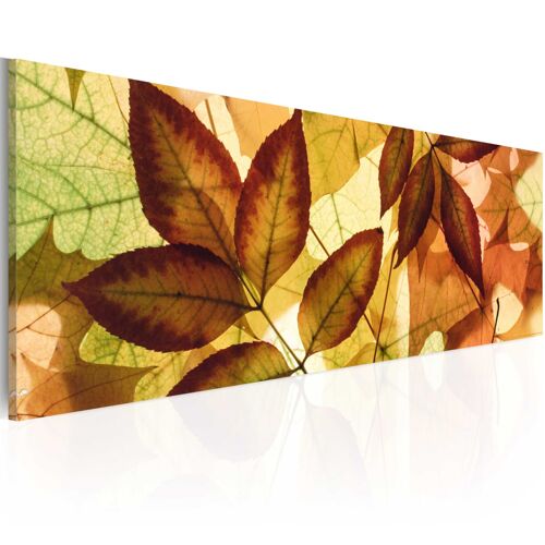 Tableau collage - feuilles 120 x 40 cm