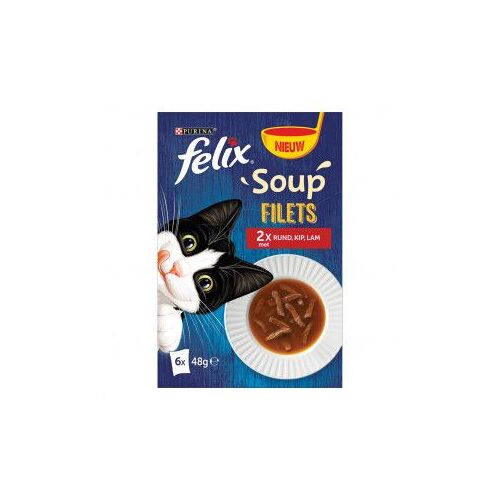 Felix Soupe Filets Au B¿Uf ,  Poulet ,  Agneau Pour Chat (6x48g) 4 X (6 X 48g)