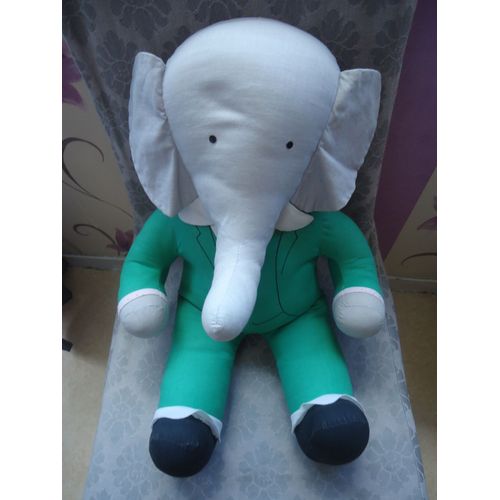 Éléphant Babar En Peluche Très Grand 55 Cm Vintage