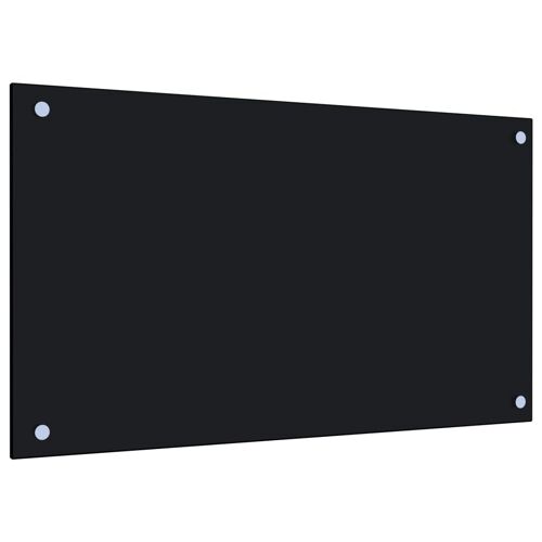 vidaXL Dosseret de cuisine Noir 70x40 cm Verre trempé