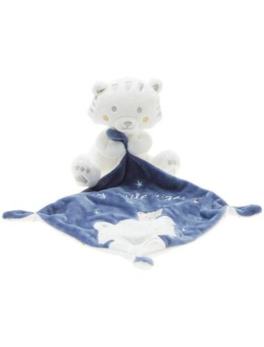 Doudou Tigre Blanc Simba Toys Benelux Mouchoir Bleu Bleu Nuit Etoiles My Little Tigger Peluche Jouet Bebe