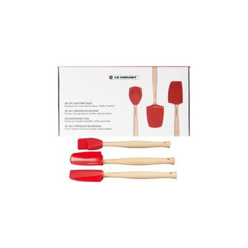 Le Creuset - Set De 3 Spatules Création Silicone - Cerise - Rouge