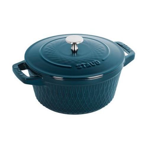 Staub - Cocotte Ã24 Cm - Twister - Blue La-Mer  - Bleu