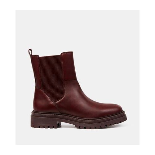 Geox - Boots Chelsea Iridea Cuir - Rouge - 40