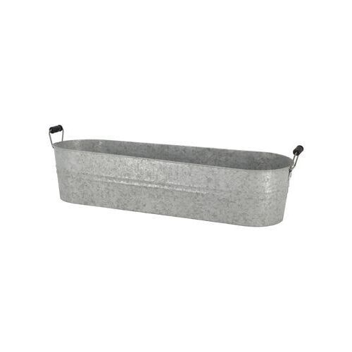 Esschert Design - Jardiniã¿Re Ovale En Zinc Ancien  - Gris
