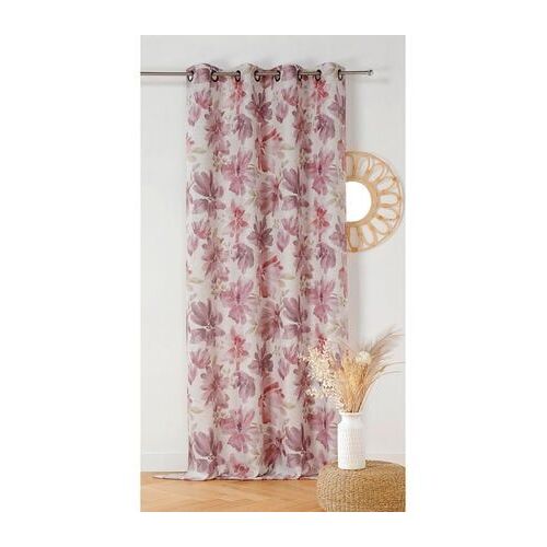 Linder - Rideau tamisant - Aquarelle - Rose - Rose