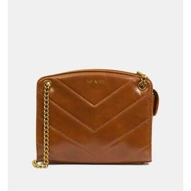 Nat & Nin - Sac besace mini Simone cuir glacé matelassé - Marron