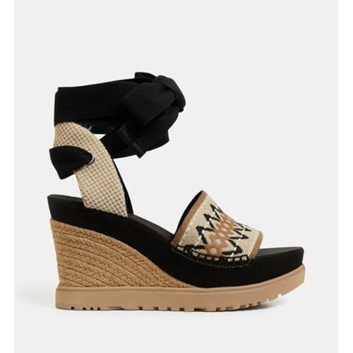 Ugg Sandales Compensã©es Abbot Toile Noir