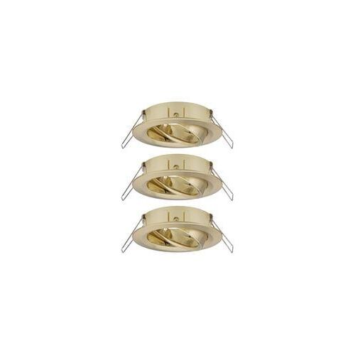 Paulmann - Set De 3 Anneaux De Montage Orientables Choose Laiton Brossã©  - Jaune