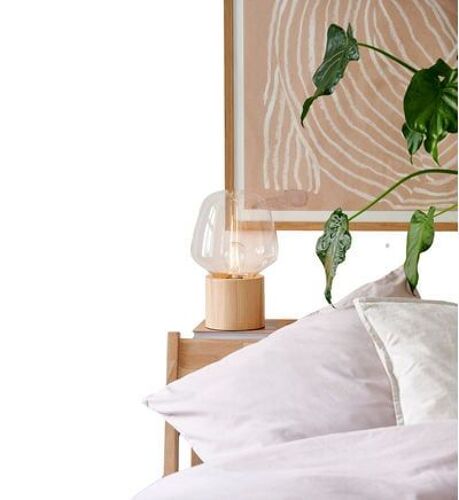 Nordlux - Lampe De Table Christina Ø19,5 Cm En Bois - Beige