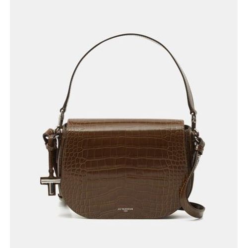 Sac besace Gisèle cuir embossé croco