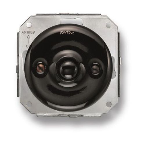 Fontini - Interrupteur bouton poussoir Garby noir 10A Ã64,5 mm  - Noir