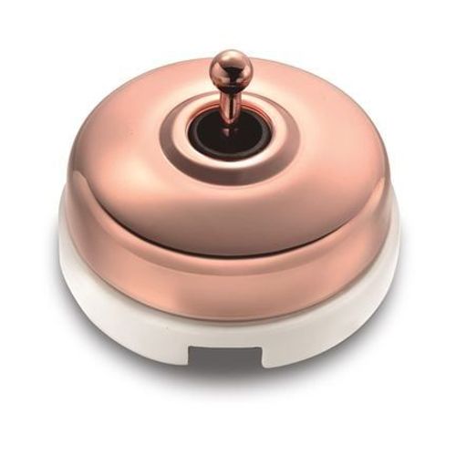 Fontini - Interrupteur va-et-vient Dimbler blanc et cuivre Ã64,5 mm  - Blanc